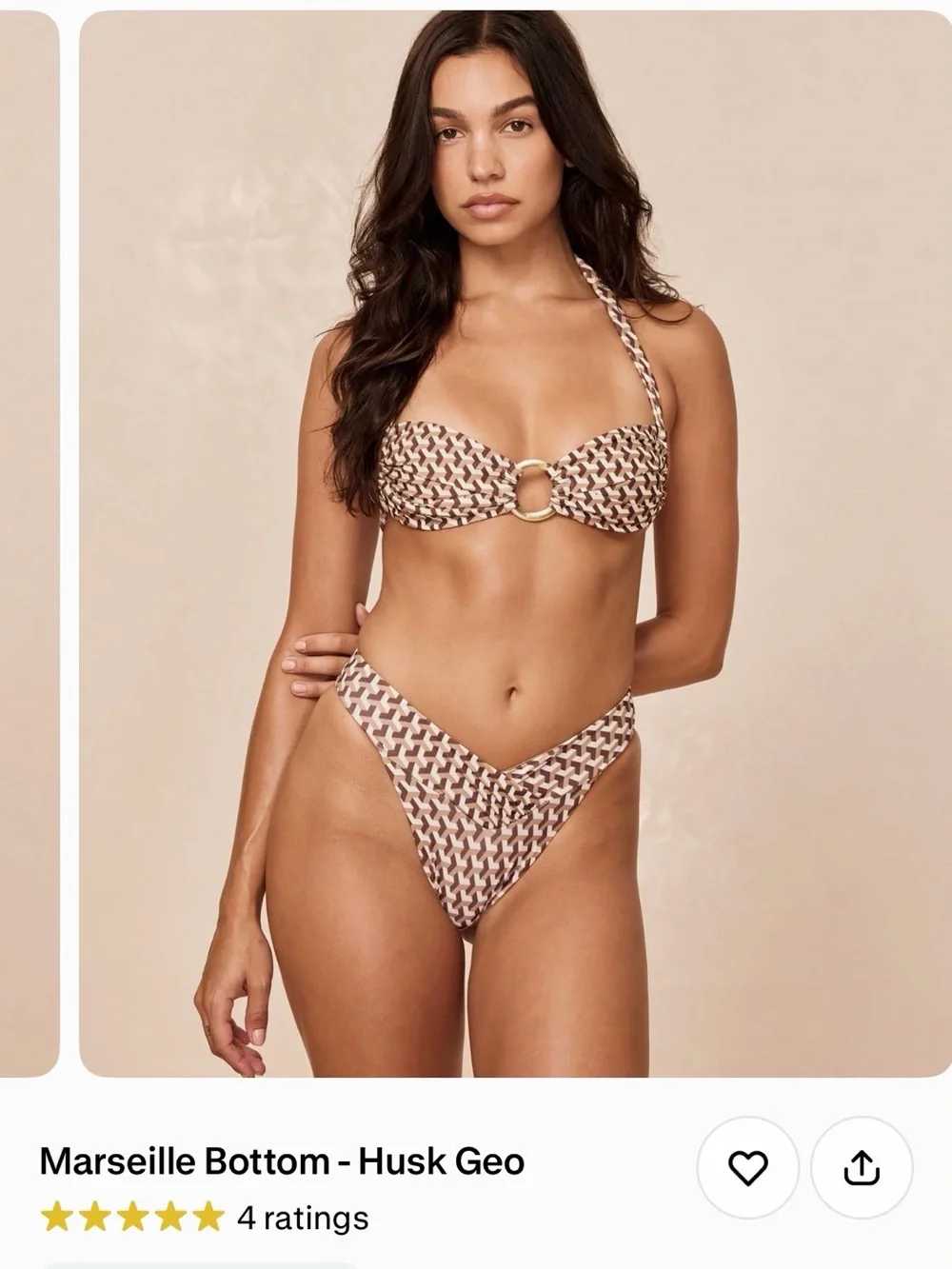 Monday Swimwear Husk Geo Bikini Bottom